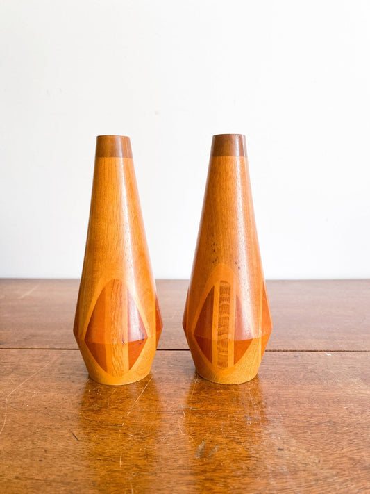 Wooden Mid Century Salt and Pepper Shakers - Perth Market